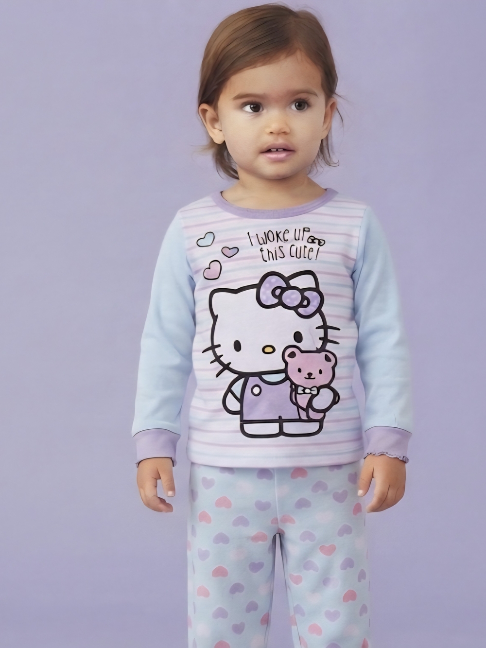 Hello Kitty Girls Size 24 Months Toddler Pajama Set EUC